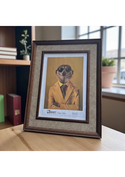 Dekoratif Ahşap Sanat Resim Çerçevesi Kahverengi-Krem 15X21 cm indirimleri