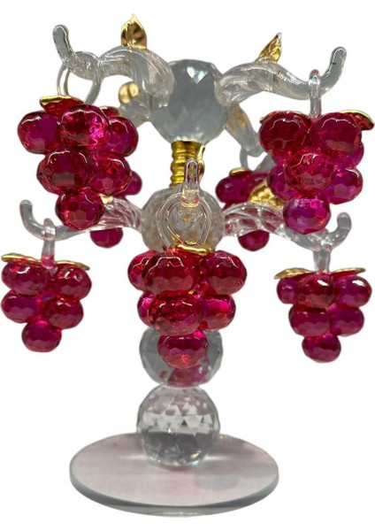 Dekoratif Kristal Cam Sekizli Salkım Üzüm Pembe Gold fiyatları