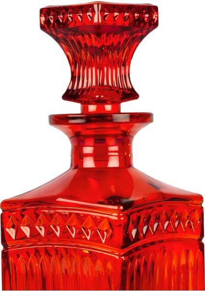 Koyu Turuncu Işıltı Kristal Şişe – Dekoratif Ev Aksesuarı