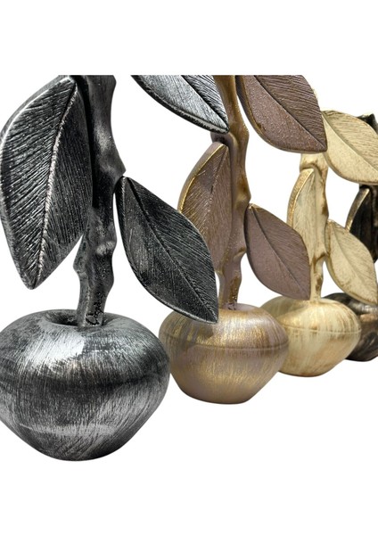 Dekoratif Polyester Tekli Dallı Elma Biblo Vizon Eskitme indirimleri