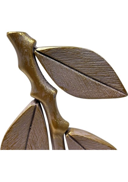 Dekoratif Polyester Tekli Dallı Elma Biblo Vizon Eskitme