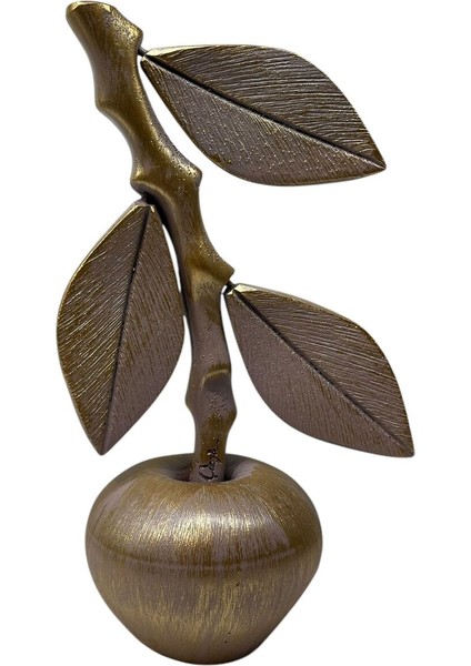 Dekoratif Polyester Tekli Dallı Elma Biblo Vizon Eskitme