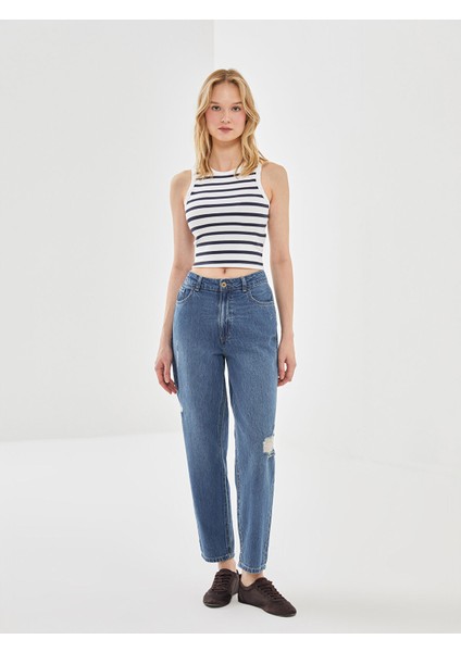 Yeni Sezon Bisiklet Yaka Çizgili Kadın Crop fiyatları