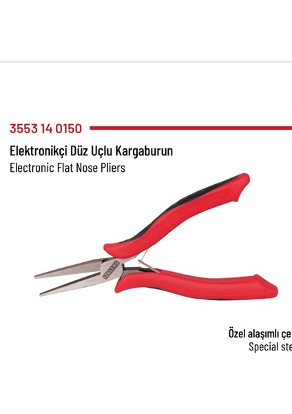 Elektronikçi Düz Uçlu Kargaburun 150MM