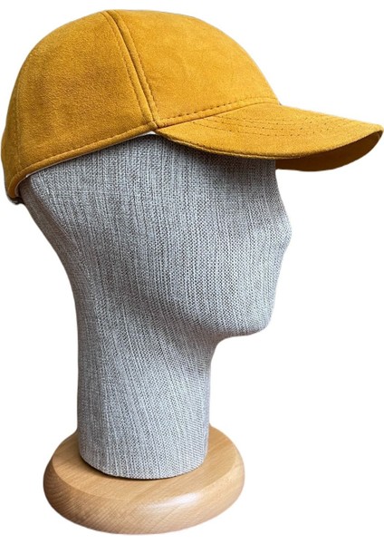 %100 Orijinal Deri Süet Kep Şapka Çırtlı