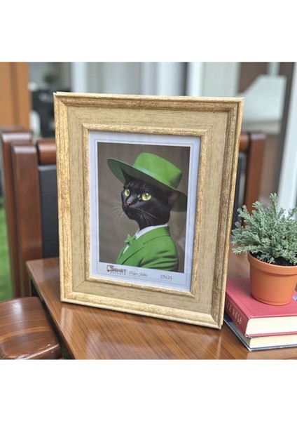 Dekoratif Ahşap Sanat Resim Çerçevesi Bej 15X21 cm fiyatları