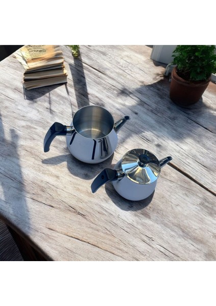 Bambum Harmony Orta Boy Çelik Çaydanlık Takımı Siyah modelleri