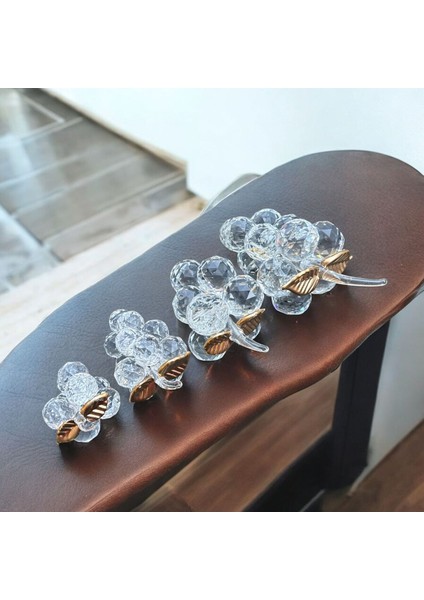 Dekoratif Kristal Cam Dörtlü Serbest Salkım Üzüm Şeffaf Gold modelleri