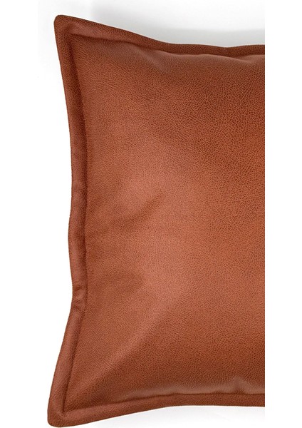 Tokyo - Köşe Hat Dikişli Suni Nubuk Deri Kırlent Kılıfı / 45x45cm fiyatları