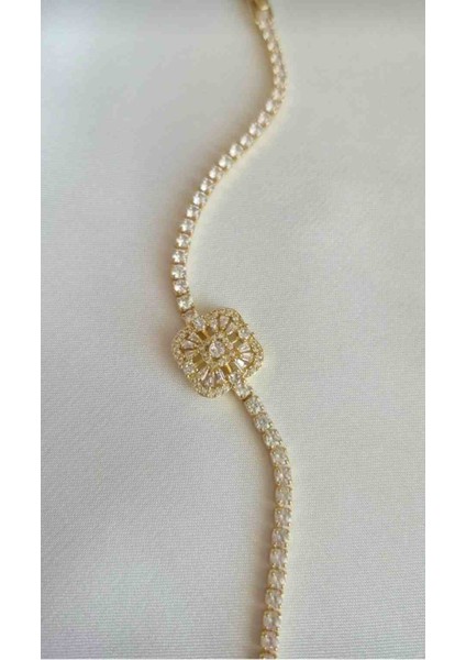 Gold Zirkon Taşlı Suyolu Çelik Bileklik fiyatları