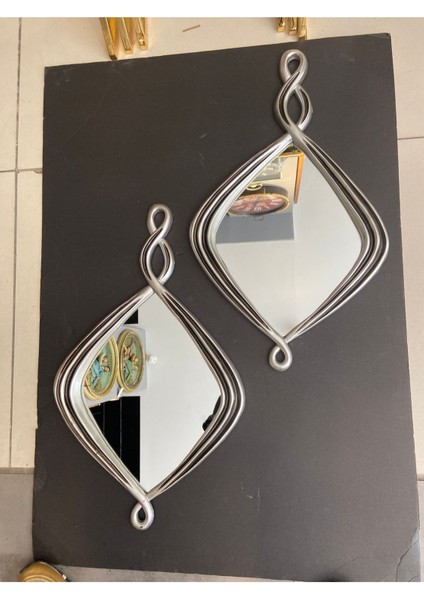 Dekoratif Polyester Ikili Büyük Boy Su Yolu Ayna Gümüş fiyatları