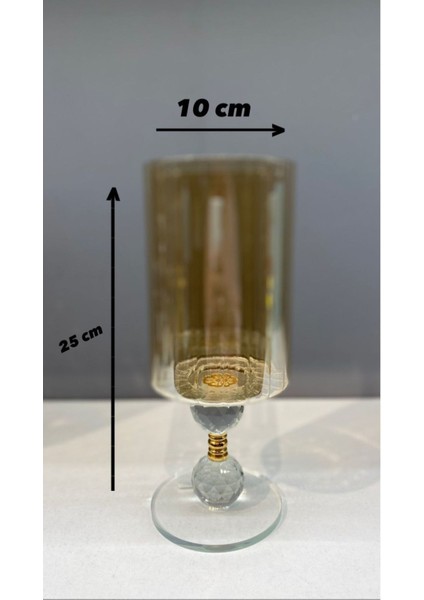 Dekoratif Kristal Cam Üçlü Boru Şamdan Gold fırsatları