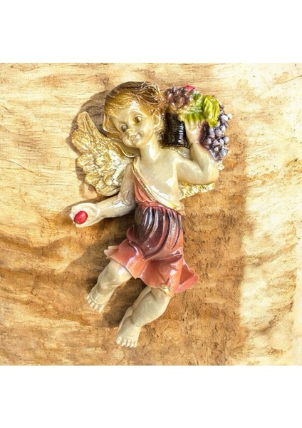 Dekoratif Polyester Duvara Asmalı Tekli Melek Biblo Turuncu 4 fırsatları