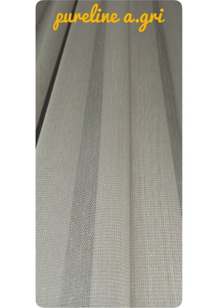 Açık Gri Seyrek Pileli Düz Tül Perde modelleri