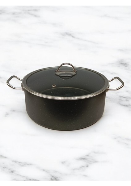 Tuna House Granit Derin Tencere 26 cm Siyah