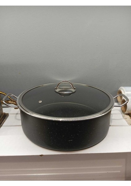 Tuna House Granit Derin Tencere 26 cm Siyah