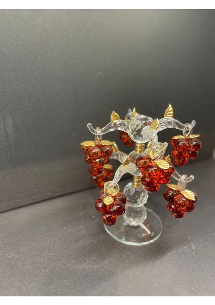 Dekoratif Kristal Cam Sekizli Salkım Üzüm Turuncu Gold fiyatları