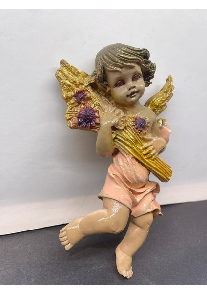 Dekoratif Polyester Renkli Melek Biblo Pembe 3 fiyatları