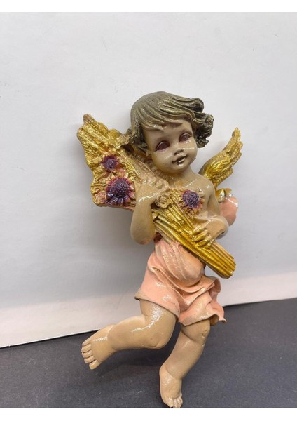 Dekoratif Polyester Renkli Melek Biblo Pembe 3 modelleri