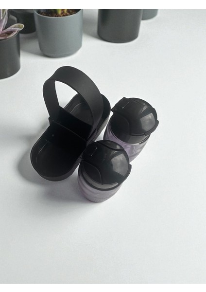 Standlı Cam Tuzluk-Karabiberlik Seti Siyah modelleri