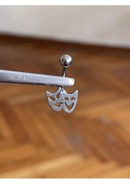 Cerrahi Çelik Piercing Tiyatro Maskesi Piercing Maske Göbek Piercingi