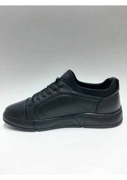 Hakiki Deri Bağcıksız Rahat Siyah Renk Kauçuk Taban Esnek Kışlık Erkek Ayakkabı C-45251279HSA modelleri