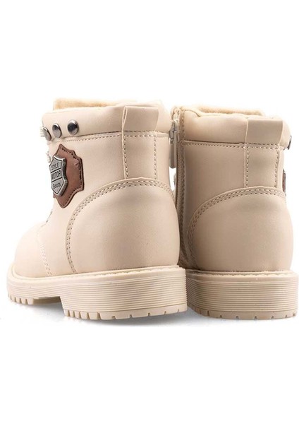 Soğuğa Dayanıklı Fermuarlı Kışlık Çocuk Günlük Rahat Bot - Krem - 27 modelleri