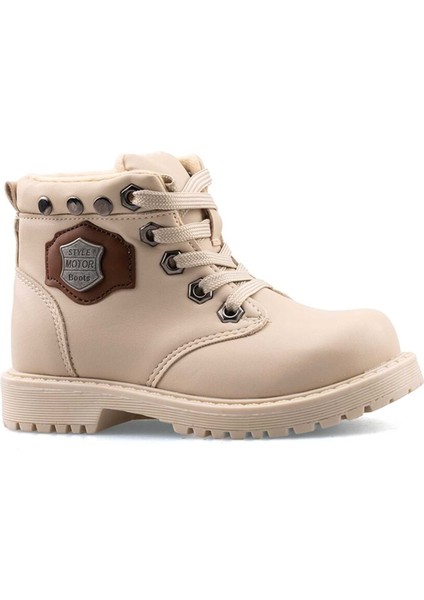 Soğuğa Dayanıklı Fermuarlı Kışlık Çocuk Günlük Rahat Bot - Krem - 27 indirimleri