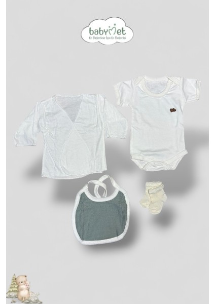 %100 Pamuk Müslin Yenidoğan Hastane Çıkışı Seti 10 Parça – Doğal & Güvenli modelleri