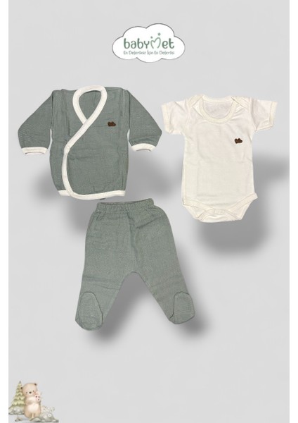 %100 Pamuk Müslin Yenidoğan Hastane Çıkışı Seti 10 Parça – Doğal & Güvenli fırsatları