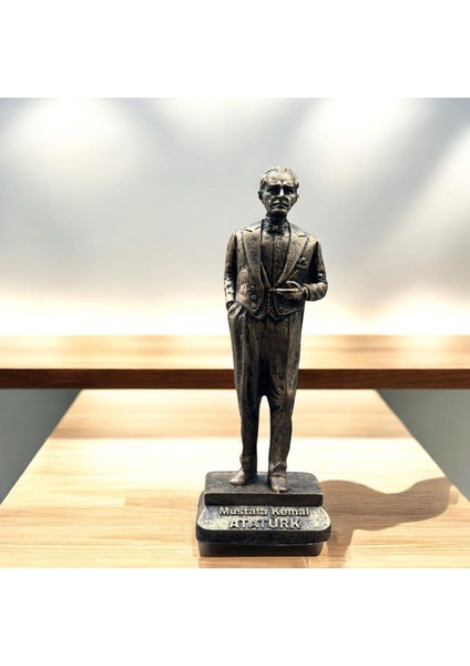 Dekoratif Polyester Atatürk Heykeli 20 cm Gold Eskitme fiyatları