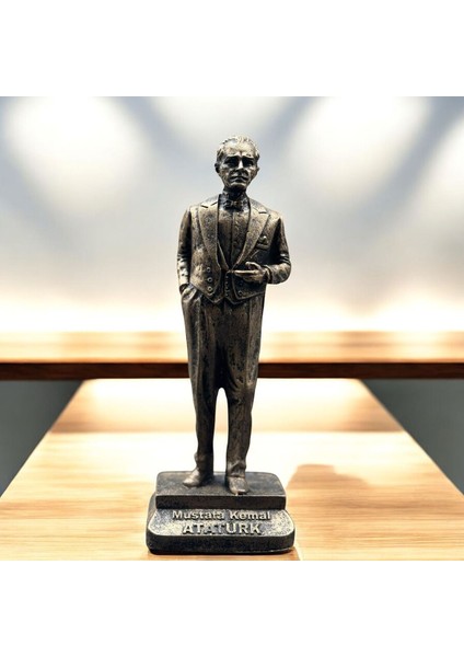 Dekoratif Polyester Atatürk Heykeli 20 cm Gold Eskitme modelleri