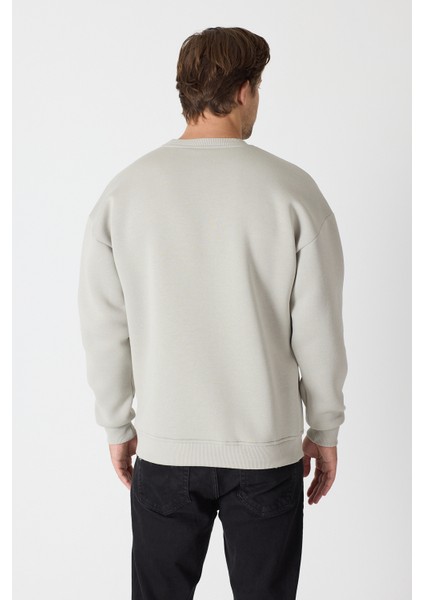 Unisex Oversize % 100 Pamuk Içi Polarlı Yumuşak Dokulu Basic Sweatshirt modelleri