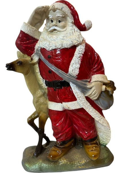 Dekoratif Polyester Tekli Noel Baba Biblo