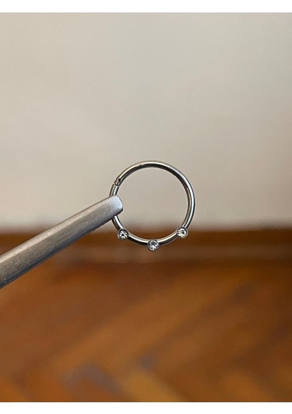 316 L Cerrahi Çelik Atom Taşlı Kıkırdak Piercingi Rook Orbital Helix Septum Piercing