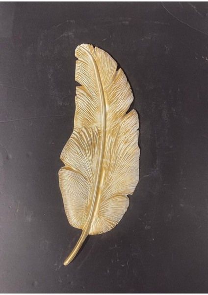 Dekoratif Polyester Tekli Duvara Asmalı Yaprak Krem Eskitme