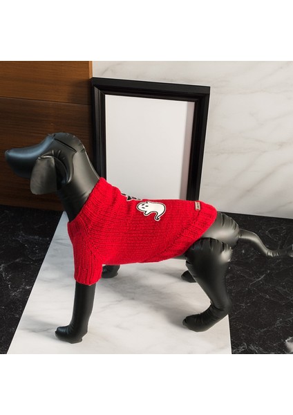 Kedi ve Köpek Için Kırmızı Cadılar Bayramı Kazağı