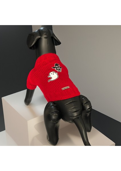 Kedi ve Köpek Için Kırmızı Cadılar Bayramı Kazağı