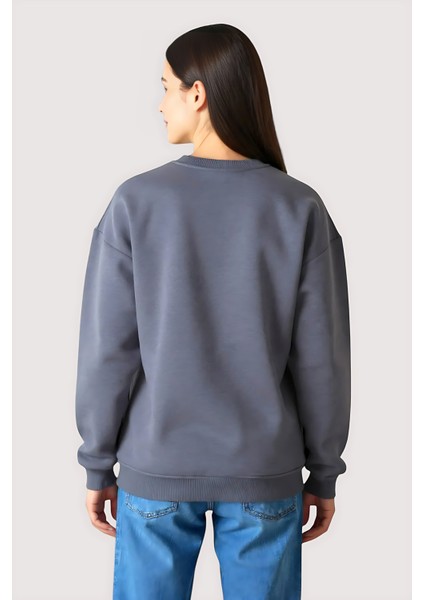 Unisex Oversize % 100 Pamuk Içi Polarlı Yumuşak Dokulu Basic Sweatshirt modelleri