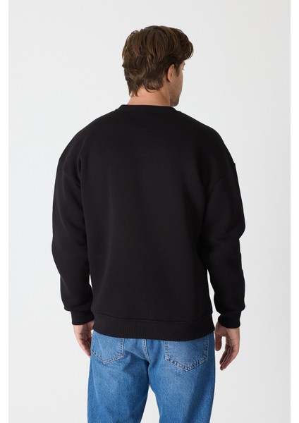 Unisex Oversize % 100 Pamuk Içi Polarlı Yumuşak Dokulu Basic Sweatshirt fırsatları