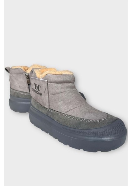Nubuk Içi Kürklü Soğuğa Dayanıklı Kalın Taban Kadın Bot - Füme - 39 fiyatları