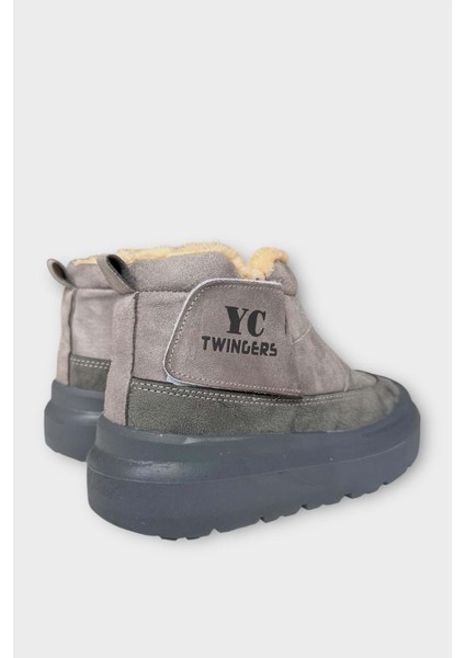 Nubuk Içi Kürklü Soğuğa Dayanıklı Kalın Taban Kadın Bot - Füme - 39 fırsatları