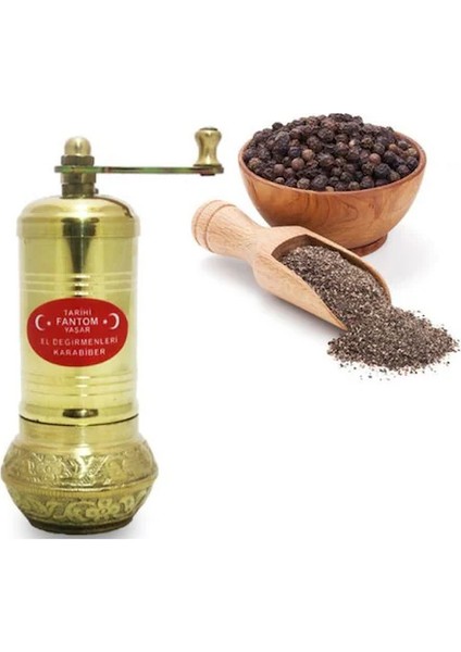 Tarihi Fantom Pirinç Karabiber Değirmeni & Öğütücü 10CM