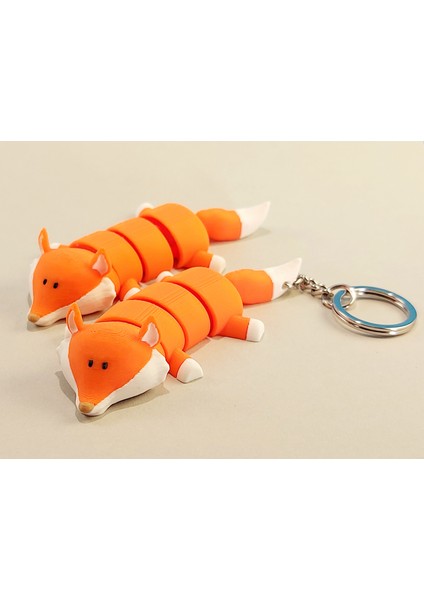 Sevimli Tilki Figürlü Anahtarlık – Hareketli Eklemli Tasarım – Tekli Koleksiyonluk Aksesuar fiyatları