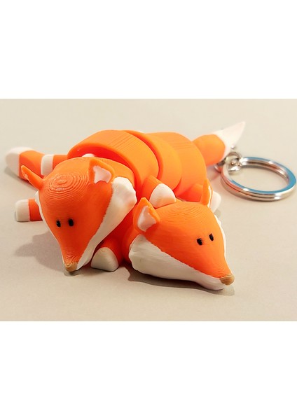Sevimli Tilki Figürlü Anahtarlık – Hareketli Eklemli Tasarım – Tekli Koleksiyonluk Aksesuar fırsatları
