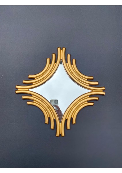 Dekoratif Polyester Ikili Kare Ayna Takımı Gold modelleri