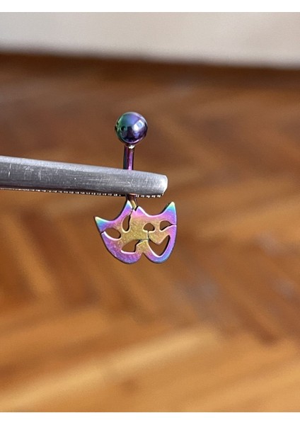 Cerrahi Çelik Piercing Tiyatro Maskesi Piercing Maske Göbek Piercingi