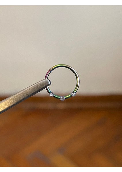 316 L Cerrahi Çelik Atom Taşlı Kıkırdak Piercingi Rook Orbital Helix Septum Piercing