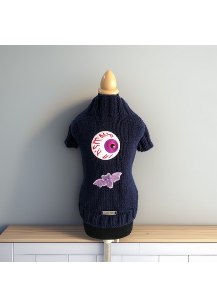 Kedi ve Köpek Için Lacivert Cadılar Bayramı Kazağı