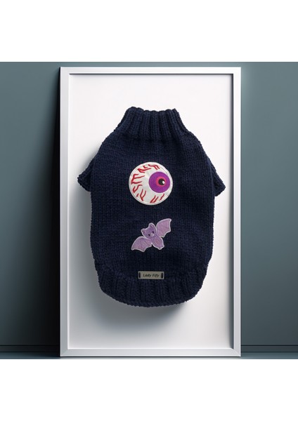 Kedi ve Köpek Için Lacivert Cadılar Bayramı Kazağı modelleri